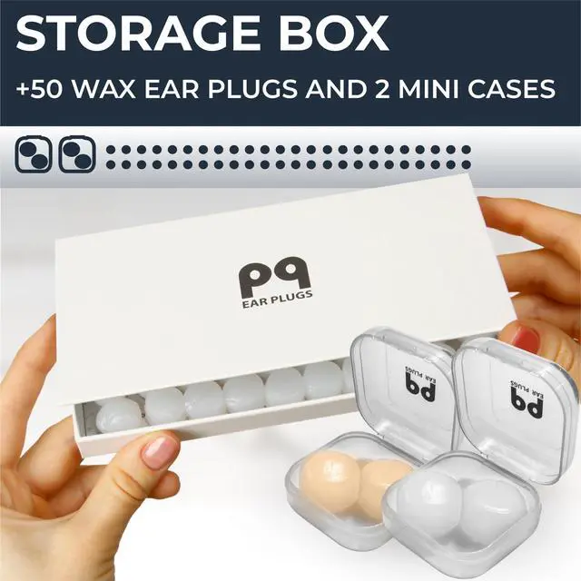 Alt view image 2 of 7 - PQ Wax Ear Plugs for Sleeping - 30 Silicone Wax Earplugs for Sleeping and Swimming, Gel Ear Plugs for Noise Cancelling, Sleeping Earplugs, Sound Blocking, Color: Blue
