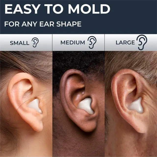 Alt view image 5 of 7 - PQ Wax Ear Plugs for Sleeping - 30 Silicone Wax Earplugs for Sleeping and Swimming, Gel Ear Plugs for Noise Cancelling, Sleeping Earplugs, Sound Blocking, Color: Blue