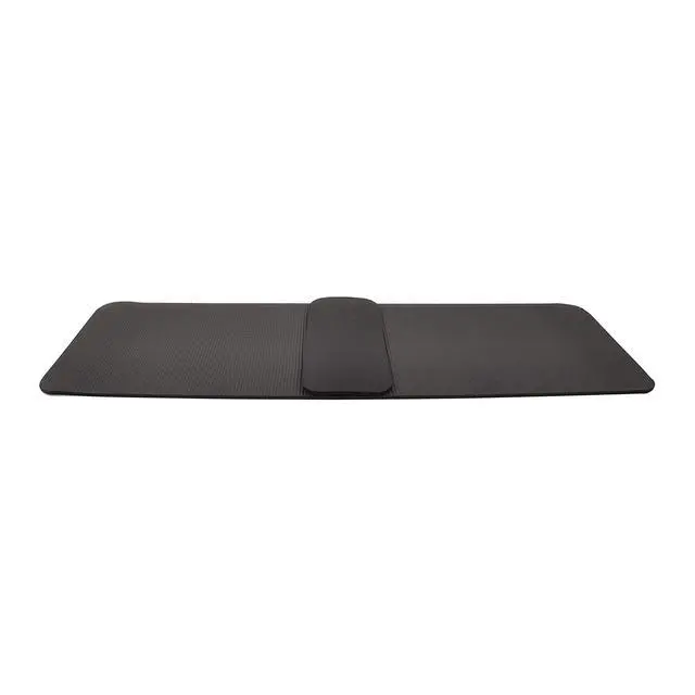Alt view image 4 of 7 - All Purpose 1/2-Inch Extra Thick High Density Anti-Tear Exercise Yoga Mat and Knee Pad with Carrying Strap, Black