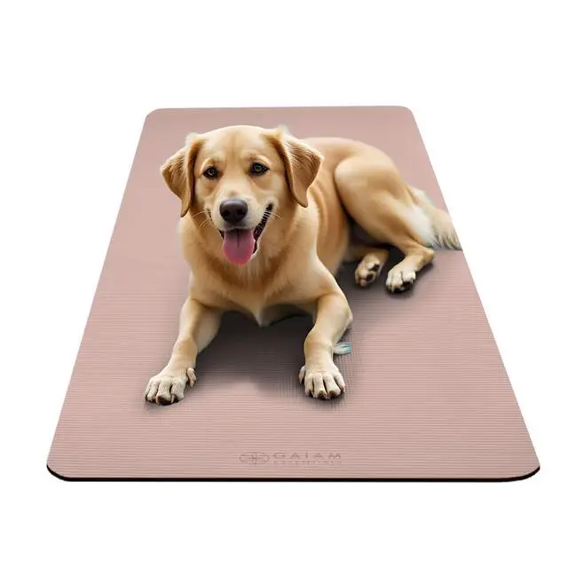 Alt view image 6 of 7 - Essentials Thick Yoga Mat with Easy-Cinch Strap (French Rose, 10mm) | Extra-Thick 10mm Cushioning | Textured Non-Slip Surface | Carrying Strap Included | Yoga, Pilates & Floor Workouts | 68"x24"