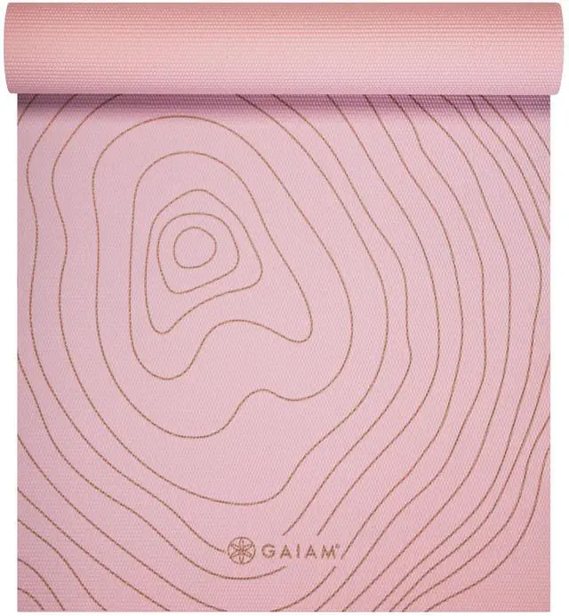 Main image of Premium Yoga Mat, 6mm Thick Print Mat (Topo Sherbet) | Premium 6mm Print Mat | Extra-Thick Cushioning | Textured Non-Slip Surface | Yoga, Pilates & Floor Workouts | 68"x24"