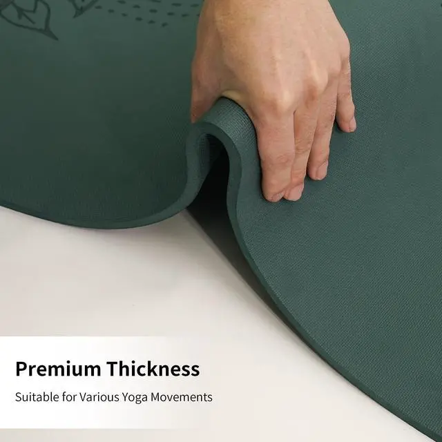 Alt view image 6 of 6 - Yoga Mat Thick 8MM 1/3" Eco-Friendly POE Non Slip Pilates Mat | High Rebound Yoga Mat, Anti-Tear & Sweat-Resistant for Fitness, Home, Workouts, Exercises Mats 72"x24"with Carrying Strap