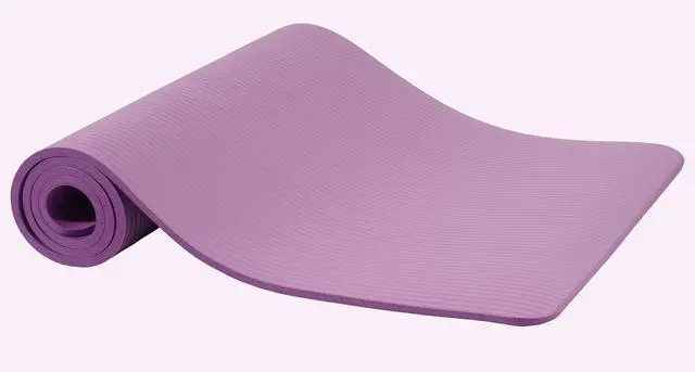 Alt view image 2 of 7 - Yoga Mat, 1/2-Inch Extra Thick High Density Exercise Mat, Anti-Tear Exercise Yoga Mat with Carrying Strap, Suitable for Various Yoga Exercises, Taro Purple