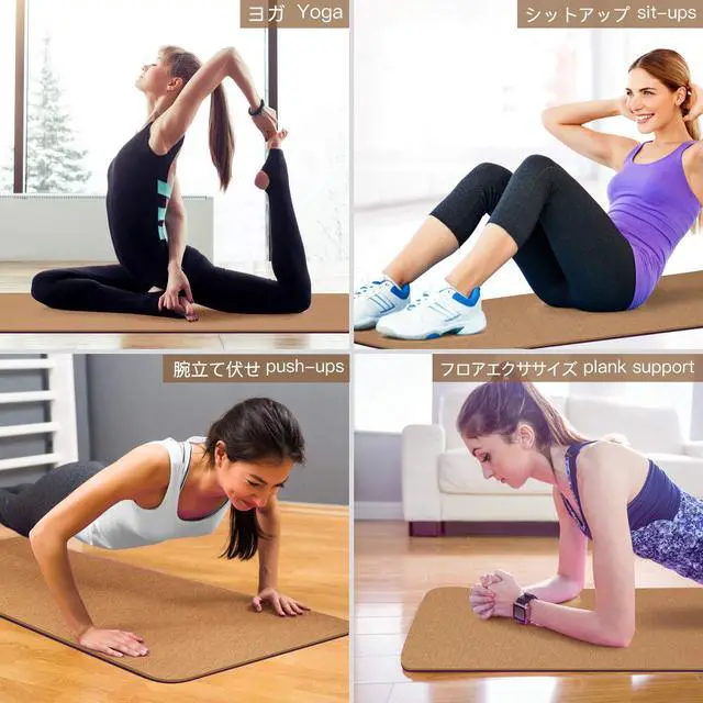 Alt view image 6 of 7 - Yoga Mat Non Slip, Eco Friendly Fitness Exercise Mat with Carrying Strap,Pro Yoga Mats for Women,Workout Mats for Home, Pilates and Floor Exercises (Champagne Gold/Brown, Thickness-6mm)
