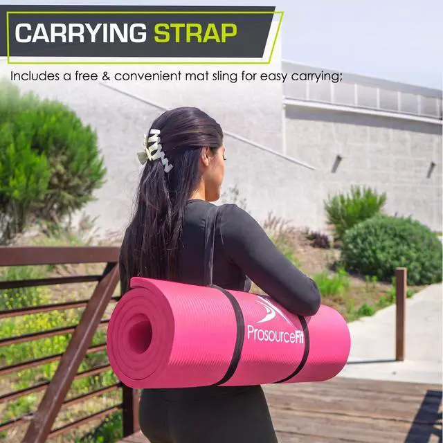 Alt view image 4 of 5 - Extra Thick Yoga and Pilates Mat ½ (13mm), 71-inch Long High Density Exercise Mat with Comfort Foam and Carrying Strap