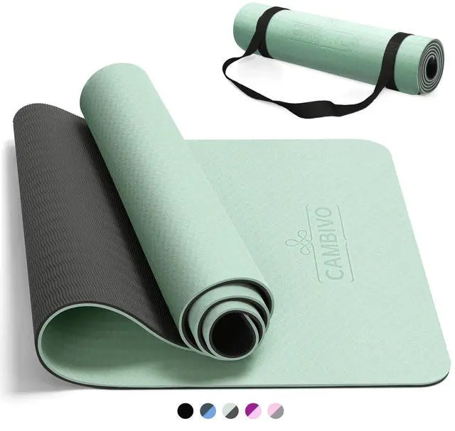 Main image of Yoga Mat for Women Men Kids, 72" x 24" TPE Yoga Mats, 1/3 & 1/4 & 2/5 Inch Extra Thick Yoga Mat Non Slip, Workout Mat with Carrying Strap for Yoga, Pilates,Meditation and Floor Exercises
