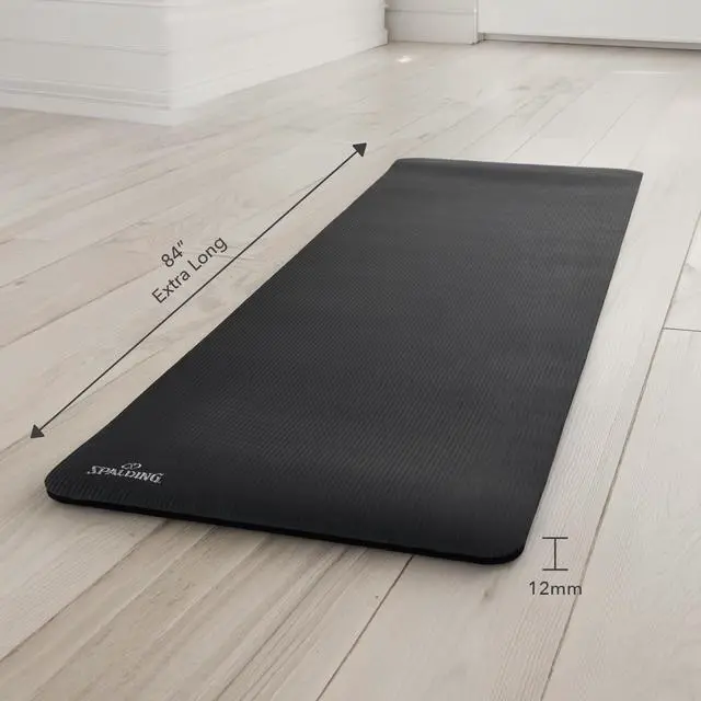 Alt view image 3 of 6 - Exercise Mat Extra Long 84 Inch, Non-Slip Fitness & Yoga Mat for Floor Workouts, Stretching & Home Exercise