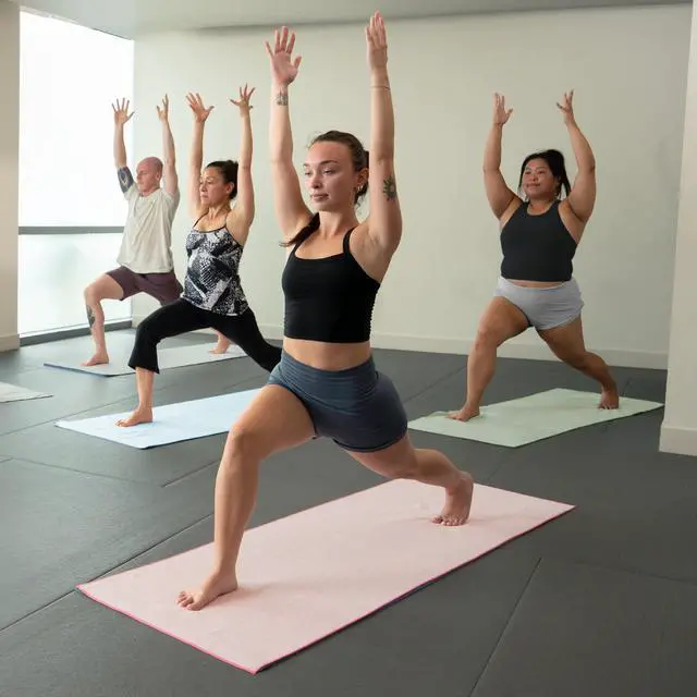Alt view image 5 of 6 - Aura Microfiber Yoga Mat Towel with Grip, 24" x 72", Pink | Silicone Grip Backing, Soft and Absorbent, Quick-Dry for Gym, Pilates, and Hot Yoga, Compact for Gym Bag, Machine Washable