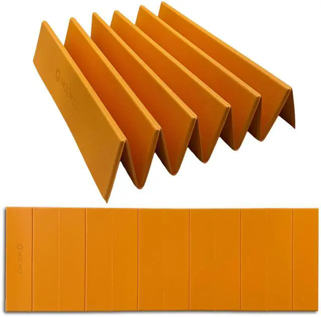 Main image of Folding Yoga Mat, TPE Folding Yoga Mat, Foldable Exercise Mat for Yoga, Pilates, Floor Workouts, Compact Design, Travel Friendly, Ideal for Home & Gym, Knee pad, Kneeling pad, No Roll Mat (Orange)