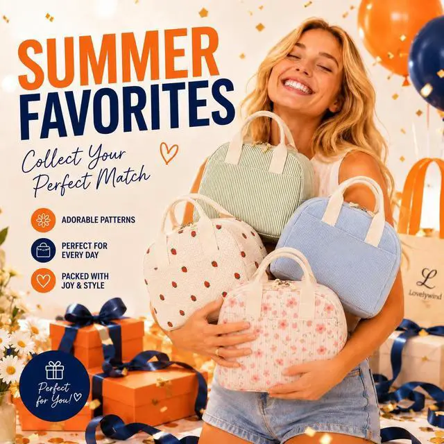 Alt view image 2 of 7 - Lunch Box for Women,Insulated Lunch Bag Cute Lunch Tote Blue | Cute Light Blue Corduroy Insulated Lunch Bag for Women, Stylish Lunch Tote with Large Capacity for Work,Picnic and Travel