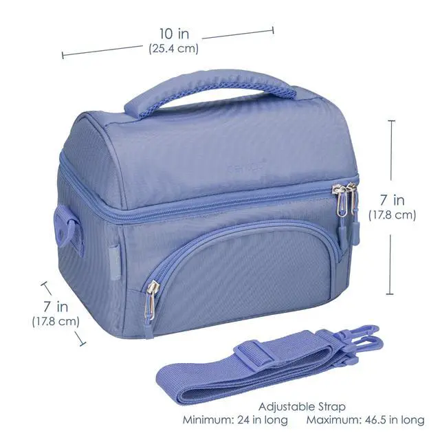 Alt view image 6 of 6 - Deluxe Insulated Lunch Bag with Adjustable Strap & Outer Pocket | Fits Most Bentgo Lunch Boxes, Internal Mesh Pocket, Safe & Durable Materials (Slate)