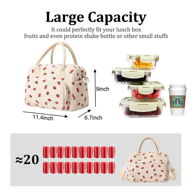 Alt view image 2 of 7 - Insulated Lunch Bag for Women Men Large Reusable Lunch Box Adult Leakproof Portable Cooler Tote Bags for Work Picnic