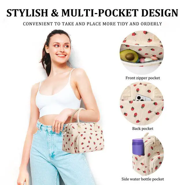Alt view image 3 of 7 - Insulated Lunch Bag for Women Men Large Reusable Lunch Box Adult Leakproof Portable Cooler Tote Bags for Work Picnic