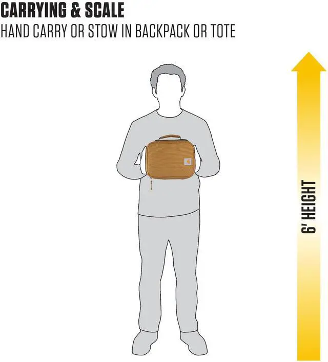 Alt view image 4 of 4 - Insulated Lunch Cooler For Men and Women, Fully Insulated Lunch Pale for Everyday Use, 4 Can (Black) | For Men and Women, Fully Insulated Lunch pale for Back to School and Everyday Use
