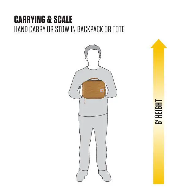 Alt view image 5 of 5 - Insulated Lunch Cooler For Men and Women, Fully Insulated Lunch Pale for Everyday Use, 4 Can (Brown) | For Men and Women, Fully Insulated Lunch pale for Back to School and Everyday Use