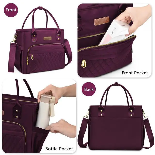 Alt view image 6 of 7 - Insulated Lunch Bag Women, Large Tote Lunch Box for Work, 18L | Waterproof, Portable, Cute Soft Cooler Bag for Adults, for Work, Camping, Beach, Picnic, Road trip
