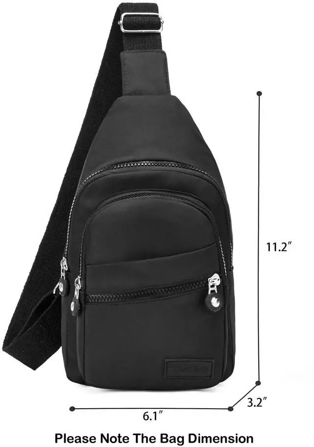 Alt view image 2 of 7 - Small Sling Backpack Crossbody Bags for Women Men, Small Sling Bag Cross Body Bag Fanny Packs Crossbody Purses - Black