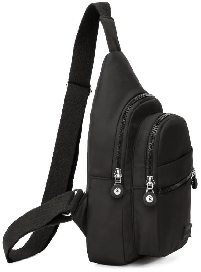 Alt view image 3 of 7 - Small Sling Backpack Crossbody Bags for Women Men, Small Sling Bag Cross Body Bag Fanny Packs Crossbody Purses - Black