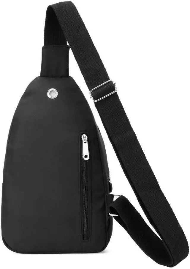 Alt view image 4 of 7 - Small Sling Backpack Crossbody Bags for Women Men, Small Sling Bag Cross Body Bag Fanny Packs Crossbody Purses - Black