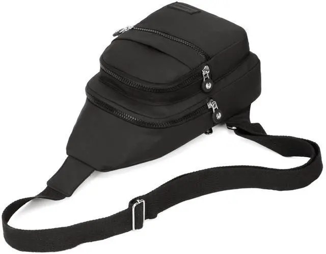 Alt view image 5 of 7 - Small Sling Backpack Crossbody Bags for Women Men, Small Sling Bag Cross Body Bag Fanny Packs Crossbody Purses - Black