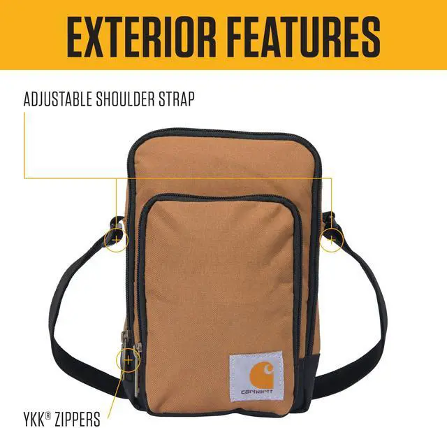 Alt view image 4 of 7 - Classic 2L Crossbody Zip Bag Black | Durable, Adjustable Crossbody Bag with Zipper Closure for Men and Women