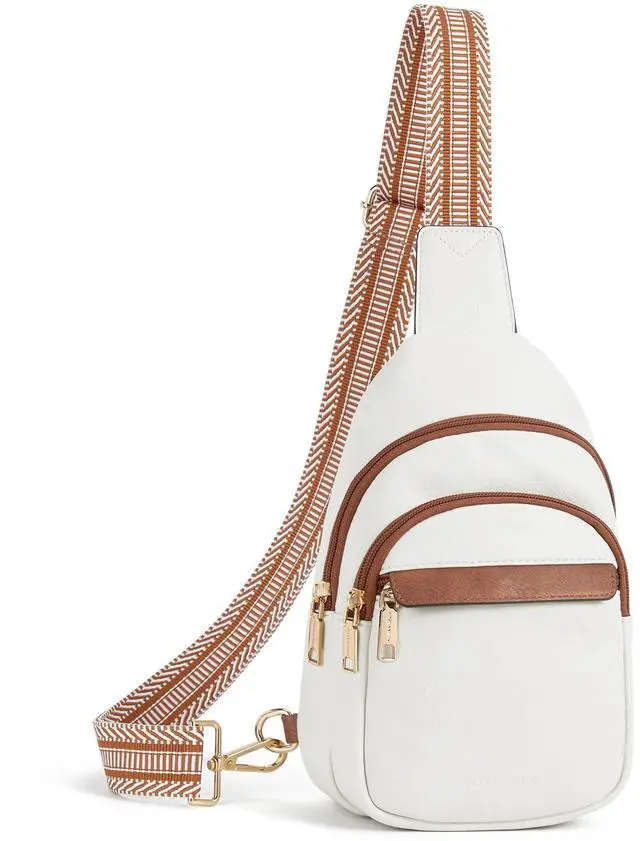 Main image of Sling Bag for Women Leather Crossbody Bags Fanny Pack for Travel | Adjustable Wide Strap, Small, Anti Theft, Lightweight, Multi Pockets and Carrying Way, Card Slot, Cute Trendy for Everyday