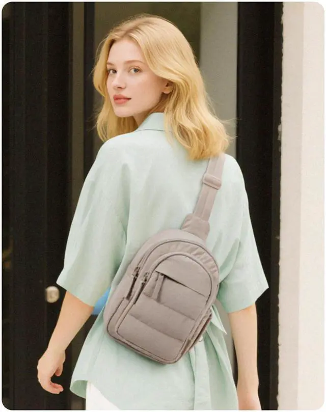 Alt view image 2 of 7 - Small Sling Bag for Women, Puffer Crossbody Bag Hobo Handbag | Fanny Packs for Travel Hiking, Daily Travel Purse for women