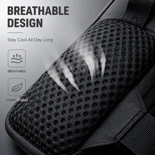Alt view image 7 of 7 - Mini Crossbody Sling Bag - Water-Resistant Dual Pocket Chest Pack - Lightweight Fanny Pack for Running, Travel & Everyday Workout