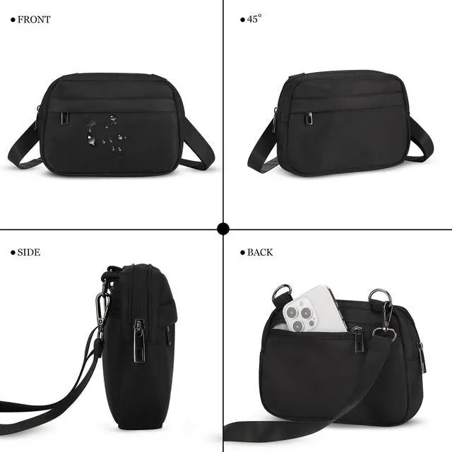Alt view image 4 of 6 - Small Crossbody Bags for Women Men Cellphone Belt Bag Purse Fanny Pack with Adjustable Strap Black Sling Bag for Traveling Casual Festival Gifts