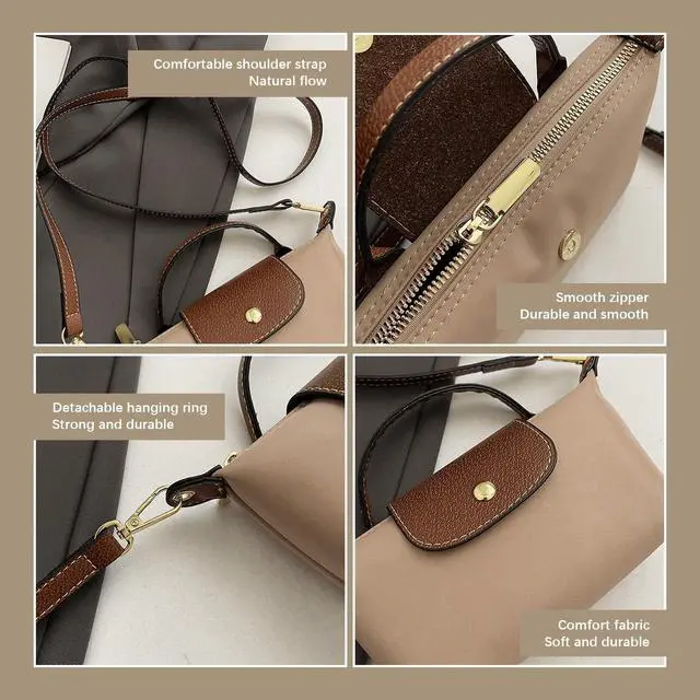 Alt view image 6 of 7 - Fashion Mini Crossbody Bag, Handbags Purses with Adjustable Strap for Women, Ladies Shoulder Totes Bag (Cream)