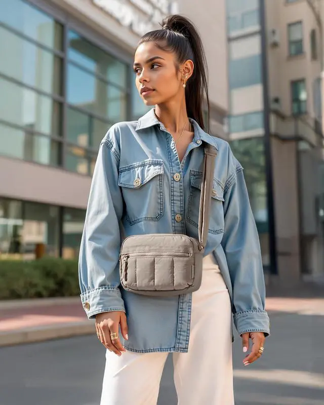 Alt view image 3 of 7 - Cross Body Purse, Mini Crossbody Bags for Women Travel Purse | Women's Crossbody Handbags Wallet, Puffer Shoulder Hobo Purse,RFID Blocking, Lightweight, Anti-theft, 2.4L, Water-resistant