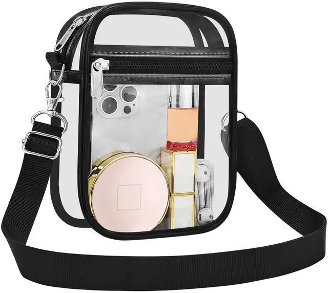 Main image of Clear Purse for Stadium Events Transparent Messenger Bag | Stadium Approved Clear Crossbody Bag with Adjustable Straps for Men and Women for Concerts, Game Days, Outdoor Events