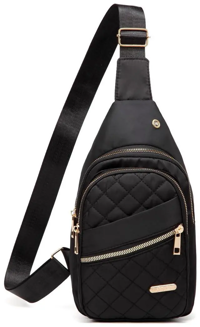 Alt view image 3 of 7 - Crossbody Sling Bag Small Sling Backpack for Women Travel Hiking Chest Bag Daypack Cross Body for Sport Running Daily, Black