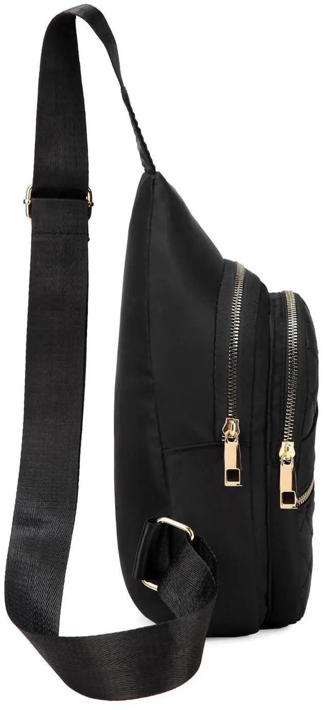 Alt view image 4 of 7 - Crossbody Sling Bag Small Sling Backpack for Women Travel Hiking Chest Bag Daypack Cross Body for Sport Running Daily, Black
