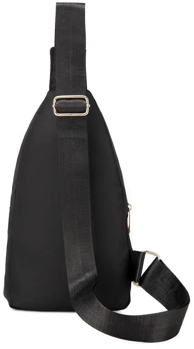 Alt view image 5 of 7 - Crossbody Sling Bag Small Sling Backpack for Women Travel Hiking Chest Bag Daypack Cross Body for Sport Running Daily, Black