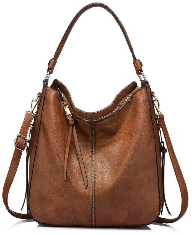 Main image of Hobo Crossbody Bag for Women, Designer Shoulder Purse Handbags | Large Capacity, Soft Faux Leather, Multi-Pocket Organization, Adjustable Strap, For Work, Travel & Daily use
