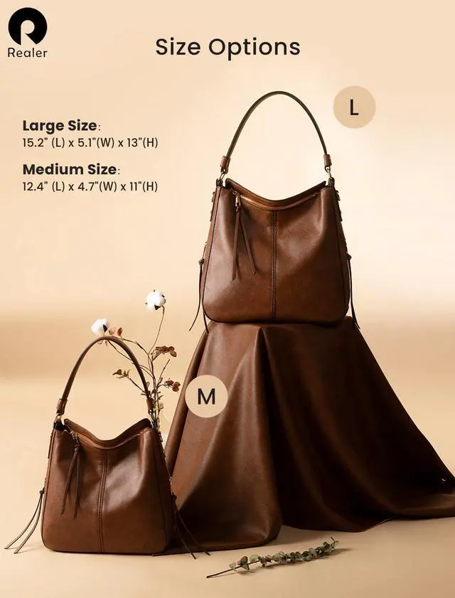 Alt view image 7 of 7 - Hobo Crossbody Bag for Women, Designer Shoulder Purse Handbags | Large Capacity, Soft Faux Leather, Multi-Pocket Organization, Adjustable Strap, For Work, Travel & Daily use