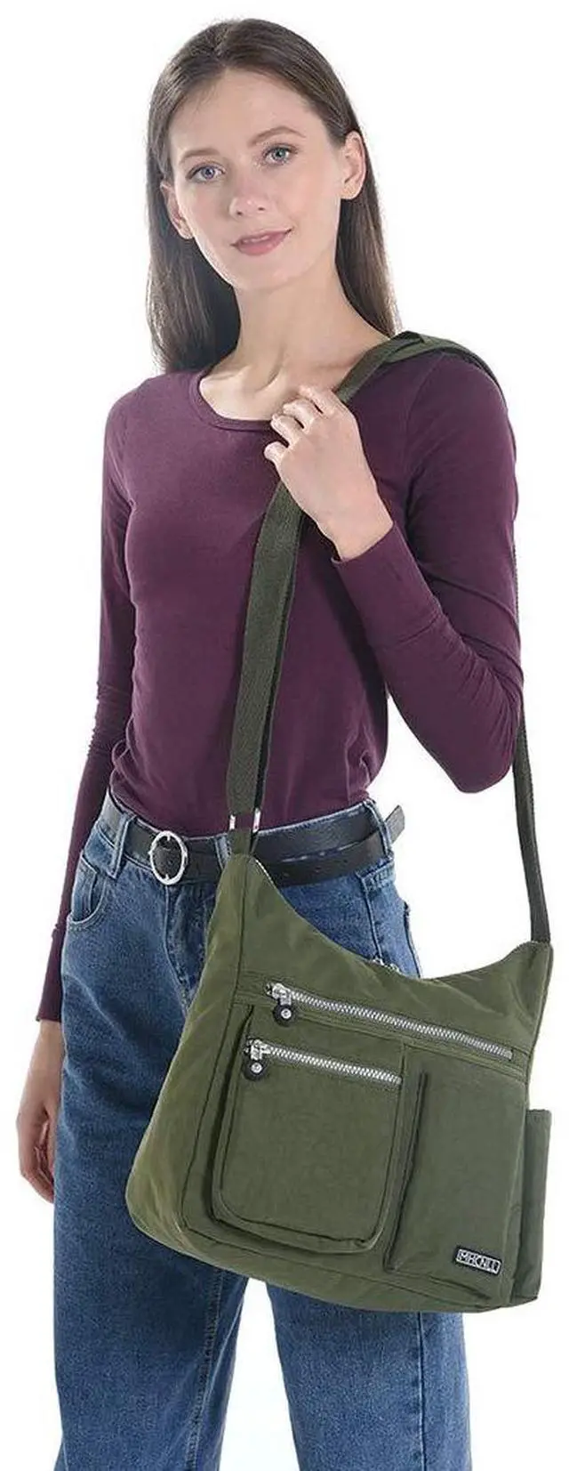 Alt view image 4 of 7 - Women's Nylon Crossbody Purse, Anti-Theft RFID Lightweight | water-resistant, padded strap, multi-storage pockets, versatile for commute, travel & daily use