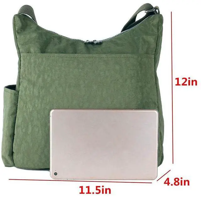 Alt view image 5 of 7 - Women's Nylon Crossbody Purse, Anti-Theft RFID Lightweight | water-resistant, padded strap, multi-storage pockets, versatile for commute, travel & daily use