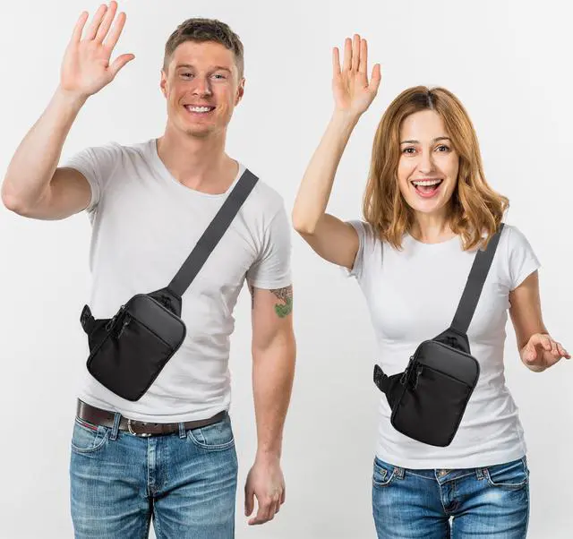 Alt view image 2 of 6 - Mini Sling Bag for Men Women, Small Crossbody Waterproof Practical Shoulder Chest Bag for Travel Work Sport