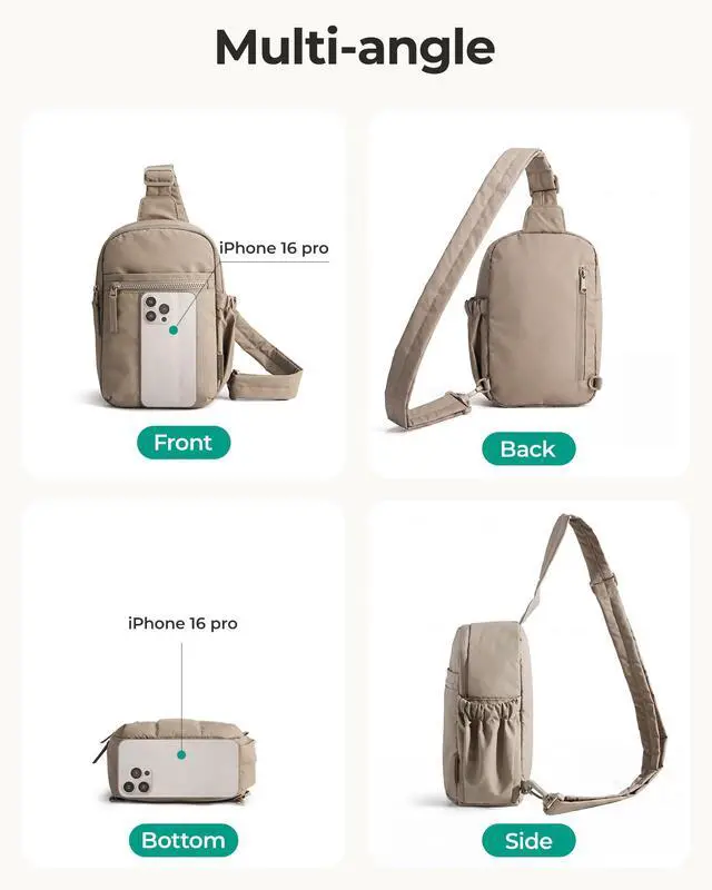 Alt view image 6 of 7 - Small Crossbody Bags for Women, Puffer Sling Bag Fanny Packs, Purses Hobo Handbag for Daily Travel Hiking, Chocolate