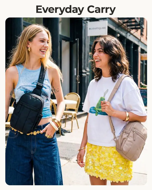 Alt view image 2 of 7 - Small Crossbody Bags for Women, Puffer Sling Bag Fanny Packs, Purses Hobo Handbag for Daily Travel Hiking, Chocolate