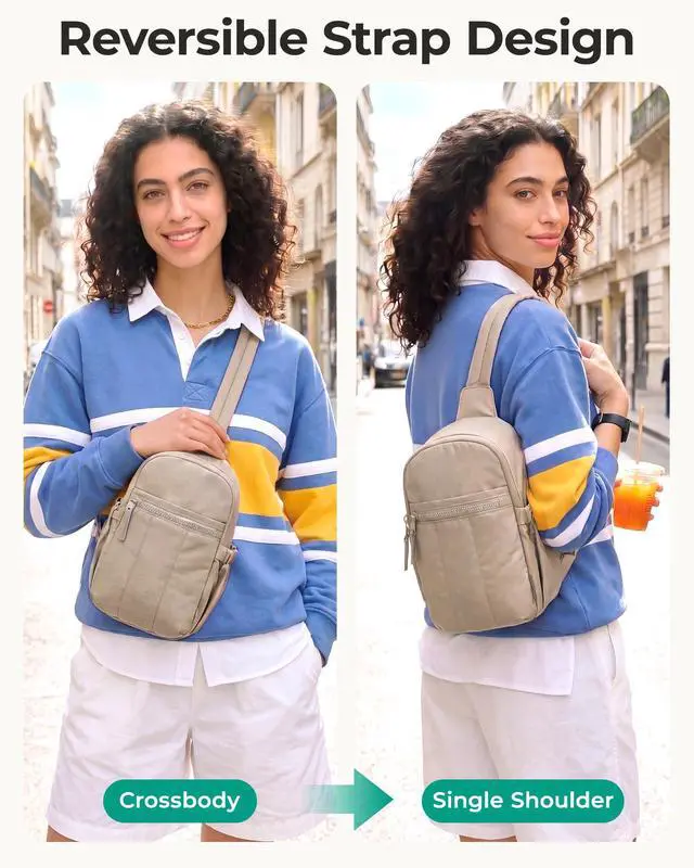 Alt view image 4 of 7 - Small Crossbody Bags for Women, Puffer Sling Bag Fanny Packs, Purses Hobo Handbag for Daily Travel Hiking, Chocolate