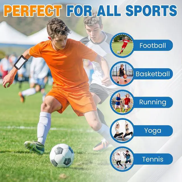 Alt view image 7 of 7 - Youth Football Wristbands for Plays, Football Arm Bands for Signs | Cotton Baseball Wrist Bands with 3 PVC Compartments, 8/12/16 Pack