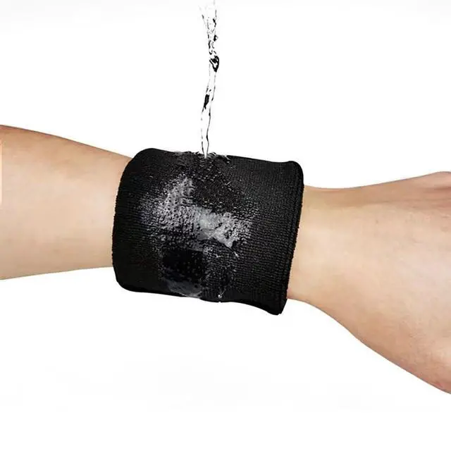 Alt view image 5 of 5 - Sweatbands Sports Wristbands for Kids and Women - 3 inch Elastic Athletic Wrist Bands for Tennis, Basketball, Running, Working Out (Black)