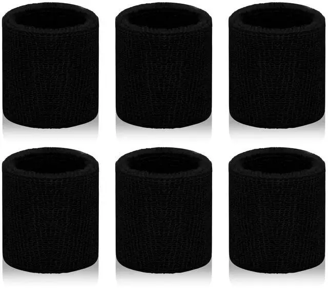 Main image of 6 Pack Sweatbands Sports Wristband Breathable Wrist Band | Men Women Absorbent Sweat Band for Tennis, Basketball, Running, Gym, Working Out