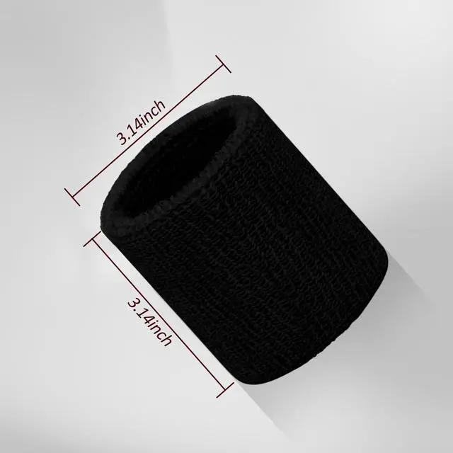 Alt view image 7 of 7 - 6 Pack Sweatbands Sports Wristband Breathable Wrist Band | Men Women Absorbent Sweat Band for Tennis, Basketball, Running, Gym, Working Out