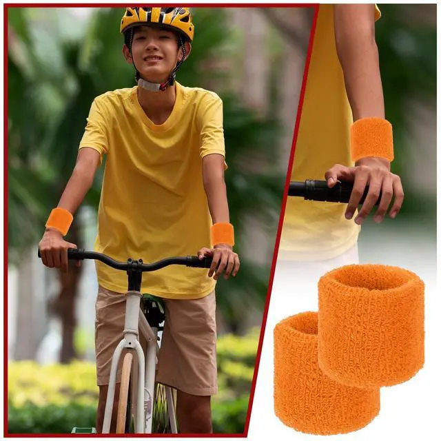 Alt view image 4 of 7 - 80 Pcs Wrist Sweatbands Bulk, Sports Wristbands in 10 Assorted Colors, Cotton Terry Stretchy Sweat Absorbing Arm Bands for Basketball, Tennis, Running & Workout(2.95 Inch)