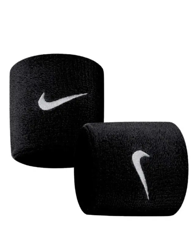 Alt view image 3 of 7 - Swoosh Black Wristbands