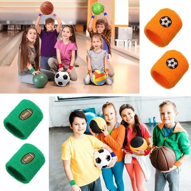 Alt view image 3 of 7 - 36-Piece Sports Wristbands - Kids Sports Themed Birthday Party Supplies in 6 Colors and 4 Designs